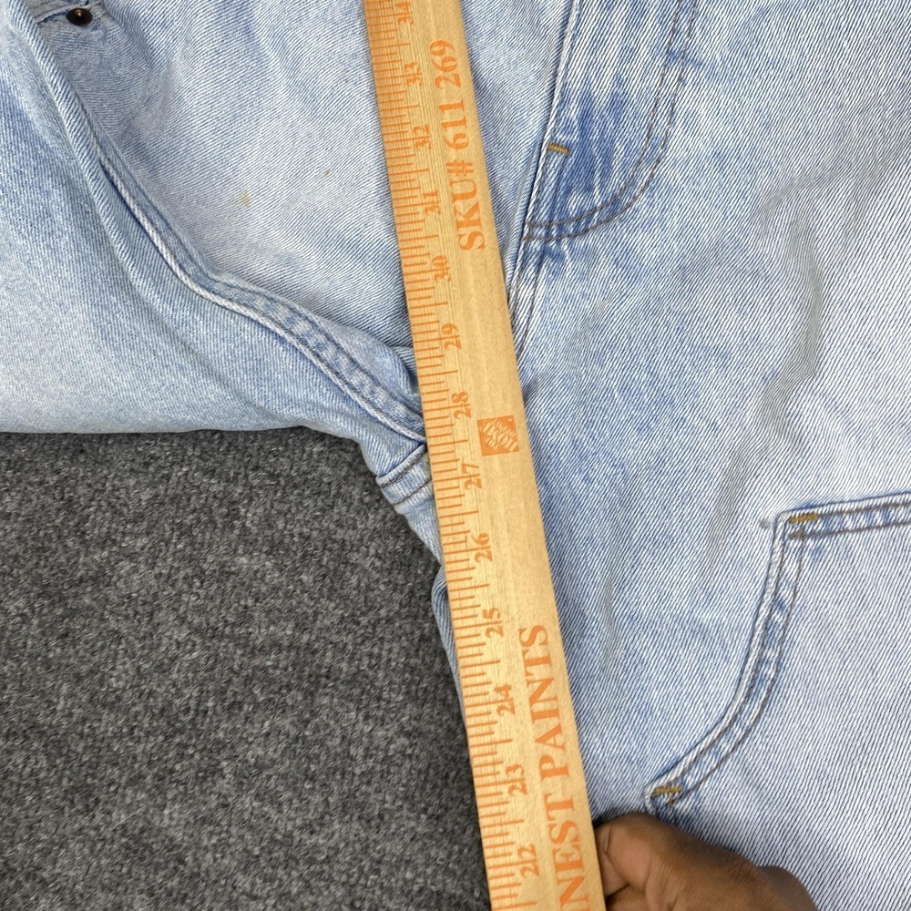 Hollister Loose Jeans Women 26x30 Light Wash Blue Carpenter Denim Double Knee - Picture 8 of 10